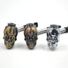 Skullform Metallrökning Rör Rasta Reggae Pipe LED 3 färger Flexionella flektionsrökrör Tobaksrörcigarettrökning P8189617