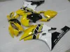 Molde de injeção 100% apto para Yamaha YZF R6 2006 2007 Amarelo Fairings Branco Set YZFR6 06 07 OT20