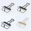 50 stks nieuwigheid Solid Color Hollow Out Metal Binder Clips Notes Letter Paper Clip in Groot Maat 95 * 50mm