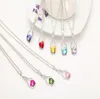 Butelka dla kobiet. Miłość Drift Butelka Clavicle Chain Stop Crystal Necklace WFN051 (z łańcuchem) Mix Zamów 20 sztuk dużo