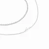 Nieuwe ontwerp Mooie stijl 2 lagen imitatie parel hanger ketting multilayer crystal chain choker ketting voor meisjes cadeau