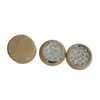 Wood Grinder wooden spice herb handle grinder crusher 55mm 2 parts for smoking grinder smoking pipe supplier