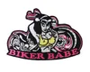 Ny cyklist Babe Motorcykel Ladies Motorcykel Rocker Club MC Front Jacket Vest Embroidered Iron on Sew on Patches 5 Inch Free Ship