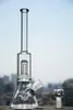 nargile Kalın Düz Beher Bong Benzersiz 3 UFO Yüzde Cam Geri Dönüşümlü Dome Percolator Heady Dab Kuleleri 18 mm eklemli Fıskiye