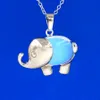 Elephant Hangers Ketting Ketting Natuurlijke Gem Stone Crystal Pendant Lapis Lazuli Opal enz. Pendulum Charms Reiki Sieraden