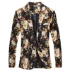 Partihandel-2017 Spring Floral Blazer Men kostym Koreansk Slim Stor Storlek Ny Casual Jacket Suit Euro Populära Stil, Fashion Men's Blazer