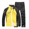 Mäns Tracksuits Patchwork Sportkläder Coats Jackor + Byxor Ställer män Hoodies och Sweatshirts Outwear Suits