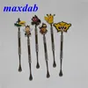 New Arrival Smoking Stainless steel Dabber tool with fashion design stickers wax Dab tool 120mm Jars Tools