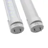 G13 T8 4FT SMD2835 144LEDS LED TUBE Double Pins 28W 3000Lumens varmt kallt vit LED-fluorescerande rörljus Klar / frostat skyddsfri frakt