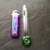 Flat Pipe Bongs Tillbeh￶r Unika oljebr￤nnare Glas Bongs r￶r Vattenr￶r Glasr￶r oljeriggar R￶kning med dropper