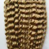 Brésilien Virgin Hair Honey Blonde Afro Clip Clie en extensions 100g 7pcs Clip dans les extensions de cheveux humains