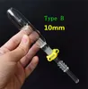2017 Mini Nectar Collector Kit con 10/14 / 18mm Titanium Nail Quartz Tip Mini Glass Pipe bong in vetro Pipa da fumo