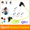 Cuffie Bluetooth sportive Copia QY7 Auricolare stereo wireless Mini auricolare Bluetooth con microfono vivavoce per iPhone 7 Plus con scatola al dettaglio