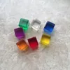 12mm Dadi in cristallo bianco Mini D6 Angolo quadrato Dadi trasparenti Cubo in acrilico Dadi trasparenti Gioco Educativo per bambini Giocattolo fai da te Multicolore # B46