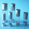 30ml 50ml Empty Airless Perfume Bottle Cosmetic Vacuum Flask Silver Pump Bottle Emulsion Bottle Essence Vials F2017660
