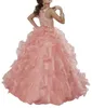 Light Coral Jeweled Little Princess Girls Pageant Бальное платье выполненное на заказ бусы Rhinestones Детский танцевальный костюм для вечеринок по случаю дня рождения