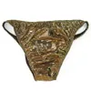 Mens String Bikini Fashional Panties G3773 Frampåse Måttlig Back Metallic Foiled Plaid Checks Mens Underkläder