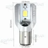 1PC NIEUWE DC 6-80V 12W H / L LED Motorcycle Headlamp COB BA20D BLIB MOTORBIKE KOPLOOG DOX VAN AUTO EN MOTORFIETSLAMPEN