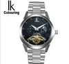 IK 2019 Moon Phase Function Luxury Top Brand Orologio da uomo 24 ore Full Steel Band Gold Skeleton Orologi meccanici automatici Uomo