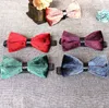 벨벳 Bowtie 웨딩 Bowknot 17 색 단색 Bowtie 12 * 6cm 기념일 선물 발렌타인 데이 아버지의 날 크리스마스 선물