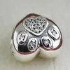 I Love My Pet Charm S925 Sterling Silver Bead with Clear Cz Fits European Pandora Jewelry Bracelets Necklaces & Pendant304M