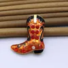 5PCSNew Year Series Metal Drop Tape Drill Santa Claus Boots Dual-use Brooches Jewelry Gifts Christmas Decorative Brooches