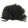 Naturalne ludzkie kręcone włosy kucyk African American Short Afro Kinky Curly Owija Ludzki sznurek Puff Pony Tail Extensions