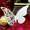 Multi Colors Laser Cut Wedding Name Card Wedding Party Table Decoration Hollow Butterfly Wine Glass Cup Paper Card4470439