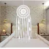 White Handmade Macrame Dream Catcher Wall Hanging Home Car Decor Ornament Hoop Feather Dreamcatcher Hanging Craft Decorative9989072