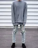 Moda Giyim Fit Ince Erkekler Kot Moda Batı GD Stil SLP Yırtık Delik Tasarımcı Ince Kalem Pantolon