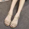 New 2017 summer Korean fashion fish mouth Roman shoes braided belt flat sandals foreign trade women designer sandals