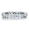 Victoria Wieck luksusowa marka biżuterii Desgin 925 Sterling Silver White Topaz okrągłe kamienie szlachetne kobiety obrączka ślubna pierścionek na prezent rozmiar 5-11