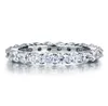 Victoria Wieck Luxusschmuck Marke Desgin 925 Sterling Silver White Topaz Runde Edelstein Frauen Hochzeit Verlobungsband Ring Geschenk225W