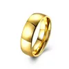 50pcs Gold Mix 6mm Band e una fila strass cristallo acciaio inossidabile CZ anelli all'ingrosso uomini donne gioielli moda lotti buoni per la rivendita