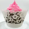 wedding favors flower Laser cut Lace Cup Cake Wrapper Cupcake Wrappers For Wedding Birthday Party Decoration 12pc per lot