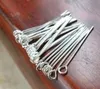 500pcs Silver Plated Eye Pins Jewellery Craft Findings For Jewelry Making 20mm 30mm 4mm 5mm 6mm 7mmFree Shipping