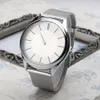 Marka mody zegarek dla srebrnego stalowego metalowego zespołu kwarcowego