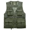 Men's Vests Wholesale- 2014 Spring Men's Bags Vest Multi-pocket Clothes Thin Section Mesh Pography Waistcoat Wholesale1