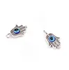 MIC Frete Grátis 50 Pçs / lote Hamsa Mão EVIL EYE Kabbalah Boa Sorte Pingente Encantos 17x12mm