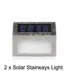 2016 New Solar Power 2LED Outdoor Garden Pathway Stairs Lamp Light Energy Saving Solar Lamp Warm White/White Solar Garden Light