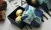 50 sztuk Blue Candy Box z niebieską różą i wstążką Prezent Ślubny Party Favor Pudełka 2 Styl Nowy