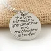 Heet de liefde tussen een grootmoeder en kleindochter is voor altijd ketting sieraden # T701