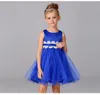New Girl Party Dress Lace Flower Belt Princess Kids Dress for Christmas Birthday Dancing Tutu style Girl Dresses free shipping