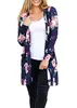 Floral Cardigan Imprimir Moda Cape Coats Mulheres Outwear Loose Jaqueta Vintage Tops Blusa Casual Pullover Jumper Roupas Femininas B2570