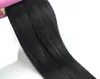 Brasilianisches reines Haar, gerade Haarverlängerung mit U-Spitze, Nr. 1, Jet Black, 100 g, 100er-Keratin-Stäbchenspitze, Echthaar