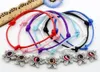 Gratis 100pcs Lotus Flower String Evil Eye Lucky Red Wax Cord Justerbar Armband Ny