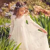 Abiti da concorso per ragazze Abiti di pizzo bianco a fiode a maniche lunghe per bambini adolescenti per bambini abbigliamento formale di compleanno Comunione 4219013