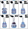 Phare de voiture T1 H7 H4 LED H8H11 HB39005 HB49006 H1 H3 9012 H13 9004 9007 70W 7000lm, ampoule automatique 6000K L9548089, par DHL