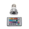 LED RGB Bulbs 16 Color Changing 3W Spotlights Light Bulb E27 GU10 E14 MR16 GU5.3 with Remote Control 85-265V & 12V