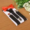 27 colors Kids Suspenders Bow Tie Set for 1-10T Baby Braces Elastic Y-back Boys Girls Suspenders accessories Free Shipping A-0442